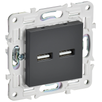 SKANDY Розетка USB A+A 3,1А SK-R15T титан IEK