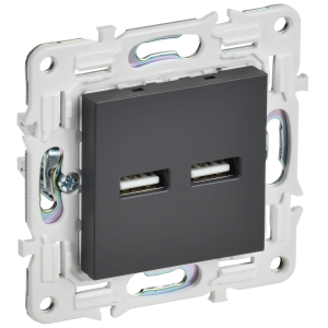 SKANDY Розетка USB A+A 3,1А SK-R15T титан IEK