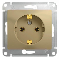 GLOSSA РОЗЕТКА с заземлением без шторок, 16А, механизм, ТИТАН GSL000443