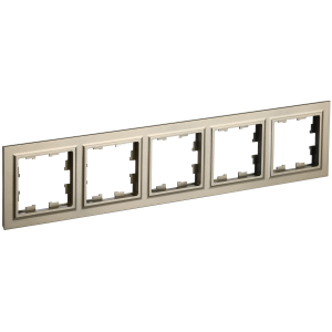 BRITE Рамка 5-местная РУ-5-БрШ шампань IEK