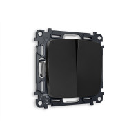 MO803020 Комплект механизма 2-кл проходного выключателя OMEGA Черный матовый QUANT OP8030, VM120 AMBRELLA VOLT