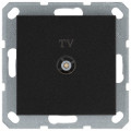 Jasmart Розетка TV Φ9.5mm оконечная с накладкой, цвет Антрацит