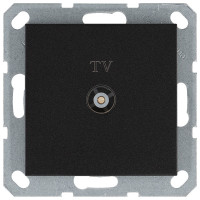 Jasmart Розетка TV Φ9.5mm оконечная с накладкой, цвет Антрацит