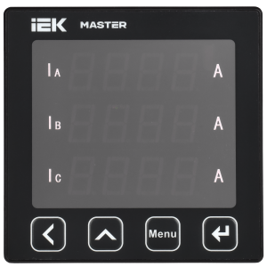 Амперметр цифровой щитовой трехфазный RS-485 96х96 LED MASTER IEK