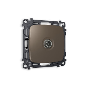 MO643010 Комплект механизма TV розетки оконечной OMEGA Темная бронза матовый 50-870 MHz 1dB QUANT OP6430, VM202 AMBRELLA VOLT