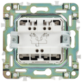 SKANDY Выключатель 2-клавишный проходной с индикацией 10А SK-V10Bl черный IEK