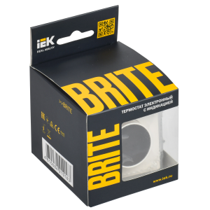 BRITE Термостат электронный с индикацией ТС10-1-БрЖ жемчуг IEK