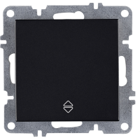 Arvia Electric, L/K Механизм, Выключатель одноклавишный проходной, (черный)