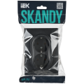 SKANDY Розетка 2-местная с заземлением без защитных шторок 16А в сборе SK-R08G графит IEK