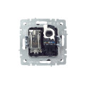 BRITE Розетка двойная TV+RJ45 кат.5E РТВ/РК12-БрГ графит IEK