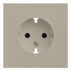 Лицевая панель для розетки 2к+з, RIKETT латте (35632 LT)