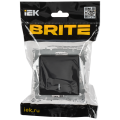 BRITE Выключатель 1-клавишный с индикацией 10А безвинтовое крепление ВС11-1-1-БрЧ черный IEK