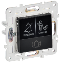 SKANDY Кнопка звонка с индикацией для отелей 10А SK-V17Bl черный IEK
