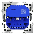 Розетка встраиваемая VOLTUM S70 с заземлением и защитными шторками, 16А, с USB, AA, титан