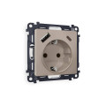 MA370010 Комплект механизма электрической розетки ALFA Серо-бежевый матовый 2USB AC 20W быстрая зарядка сз QUANT AP3700, VM160 AMBRELLA VOLT