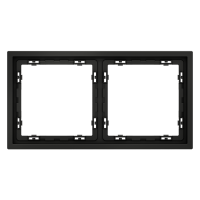 Рамка пластиковая VOLTUM S70 на 2 поста, (черный матовый)