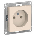 ATLASDESIGN РОЗЕТКА без заземления без шторок, 16А, механизм, БЕЖЕВЫЙ ATN000241