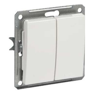 Двухклавишный проходной выключатель Schneider Electric W59, черный бархат, VS616-256-6-86