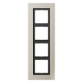 Рамка 4 поста Jung LS PLUS, стальной, LSP984ES