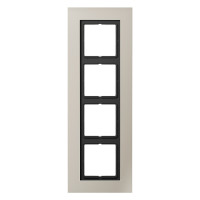 Рамка 4 поста Jung LS PLUS, стальной, LSP984ES