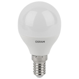 Лампа светодиодная LED Antibacterial P 5.5Вт шар матовая 6500К холод. бел. E14 470лм 220-240В угол пучка 200град. бактерицидн. покрыт. замена 50Вт OSRAM 4058075561533
