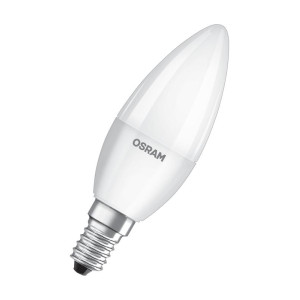 Лампа светодиодная LED Antibacterial B 5.5Вт свеча матовая 4000К нейтр. бел. E14 470лм 220-240В угол пучка 220град. бактерицидн. покрыт. (замена 50Вт) OSRAM 4058075561410