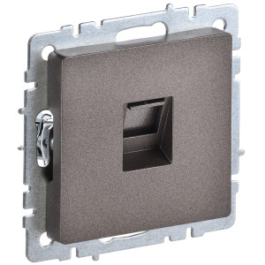 IEK BRITE BASE Темн.бронза Розетка комп RJ45 кат.5E РК10-БрТБ