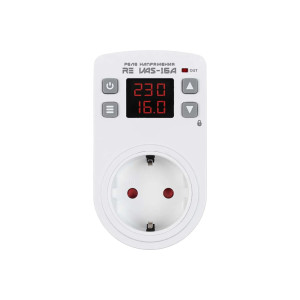Реле напряжения/тока розеточное RE VAS-16A 46-398 RostokElectro