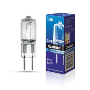 Лампа галогенная JD 35Вт капсула G6.35 3000К 220-240В Camelion 5203