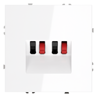 Розетка акустическая встраиваемая VOLTUM S70 4-местная, (белый глянцевый)