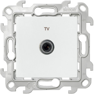 Розетка TV Simon SIMON 24 HARMONIE, скрытый монтаж, белый, 2450476-030