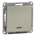 Выключатель одноклавишный Schneider Electric W59 с подсветкой, шампань, VS110-153-4-86