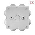 Коробка распределительная КМР-030-031 85х85х40 IP55 с крышкой для прямого монтажа 8 мембранных вводов сер. EKF plc-kmr-030-031