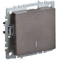 IEK BRITE BASE Темн.бронза Выключ. 1-кл с инд 10А ВС10-1-1-БрТБ