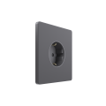 Systeme Infinity, Розетка СУ с ЗК 250В, 16А, защит.шторки, Вулканический пепел