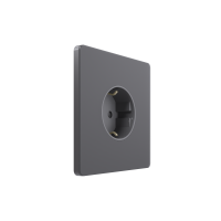 Systeme Infinity, Розетка СУ с ЗК 250В, 16А, защит.шторки, Вулканический пепел