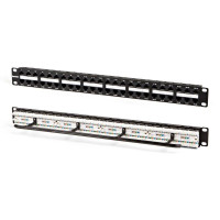 Патч-панель 19дюйм 1U кат.5E 48 портов RJ45 Dual IDC PPHD-19-48-8P8C-C5e-110D высок. плотности Hyperline 32809