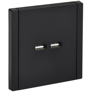 FORTE&PIANO Розетка USB A+A 3,1А FP149 черный IEK
