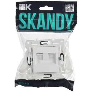 SKANDY Розетка компьютерная двойная RJ45 кат.6 SK-K04W арктический белый IEK