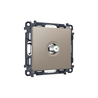 MA373050 Комплект механизма TV розетки SAT 5-2400MHz 3.5dB ALFA Серо-бежевый матовый QUANT (AP3730, VM215) AMBRELLA VOLT