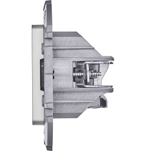 INSPIRIA Розетка компьютерная двойная RJ45 категория 5Е UTP алюминий