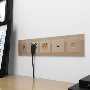 W1183011/ ТВ-розетка оконечная (шампань)