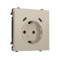 MS350510 Комплект механизма электрической розетки SIGMA Кашемир 2USB СC 20W быст. зар. сз сш 16A-250V QUANT PRO SP3505, PR165