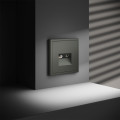 Розетка телевизионная встраиваемая VOLTUM S70 TVRJ45 кат. 6, титан