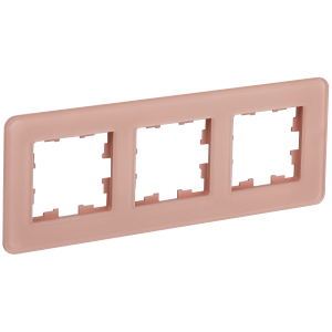 BRITE Рамка 3-местная РУ-3-2-Бр стекло дымчатый RE IEK