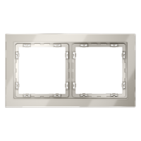 Рамка стеклянная VOLTUM S70 на 2 поста, (кашемир, стекло)