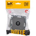 BRITE Розетка TV проходная РТВ10-0-БрС сталь IEK