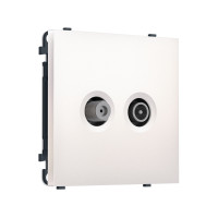 MS213310 Комплект механизма розетки TV оконечной + SAT SIGMA Жемчуг 5-862MHz 3.5dB/950-2150MHz 3.8dB QUANT PRO (SP2133, PR217)
