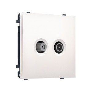 MS213310 Комплект механизма розетки TV оконечной + SAT SIGMA Жемчуг 5-862MHz 3.5dB/950-2150MHz 3.8dB QUANT PRO (SP2133, PR217)