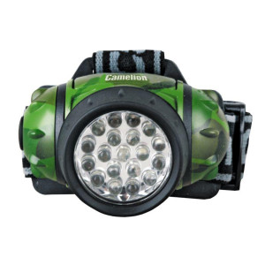 Налобный  фонарь LED 5313-19F 4ML (19LED 4 режима; 3хR03 в комплекте; камуфляж) Camelion 7538
